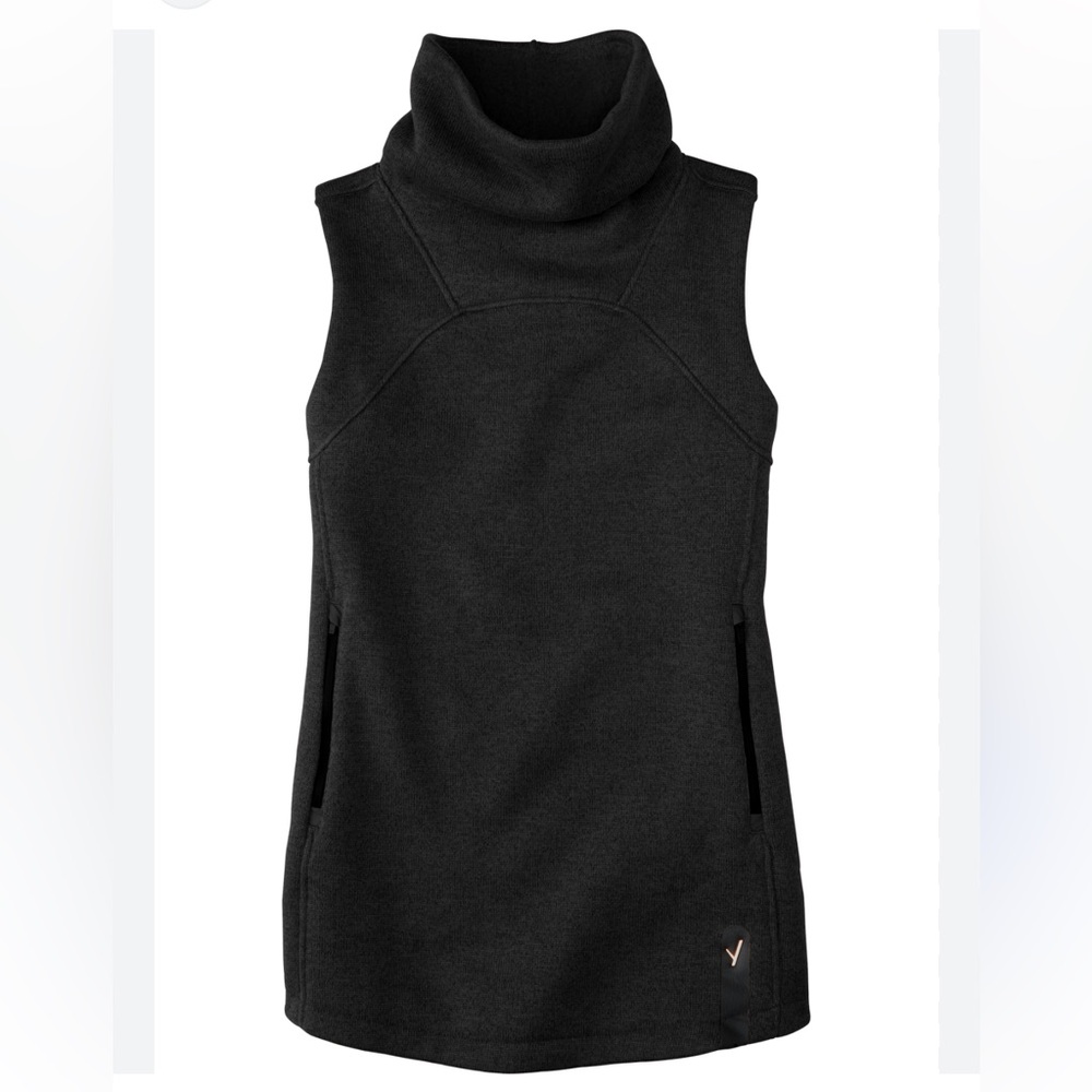 Women's Black Sleeveless Turtleneck Top
